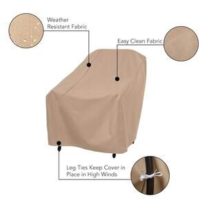 Modern Leisure Basics Patio Chair Cover - 33" L x 34" W x 31" H - Khaki
